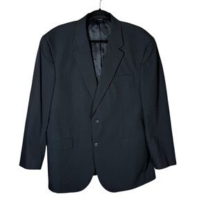 Jos A Bank Blazer Mens 44R Black 2 Button Sports Coat Suit Jacket Modern Career